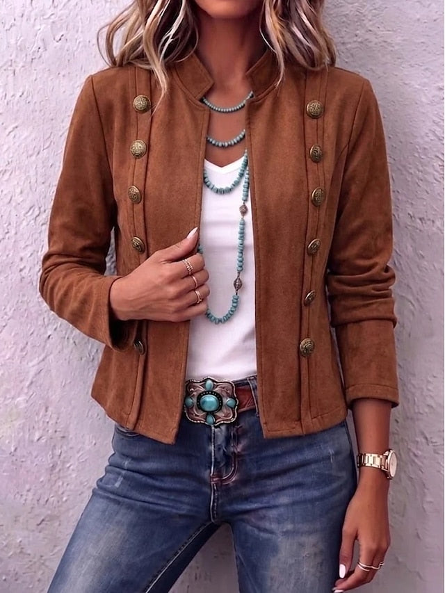 Patchwork Faux-Leather Jacket - Vintage and Casual