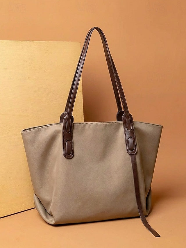 Oxford Patchwork Shoulder Bag - Roomy and Casual