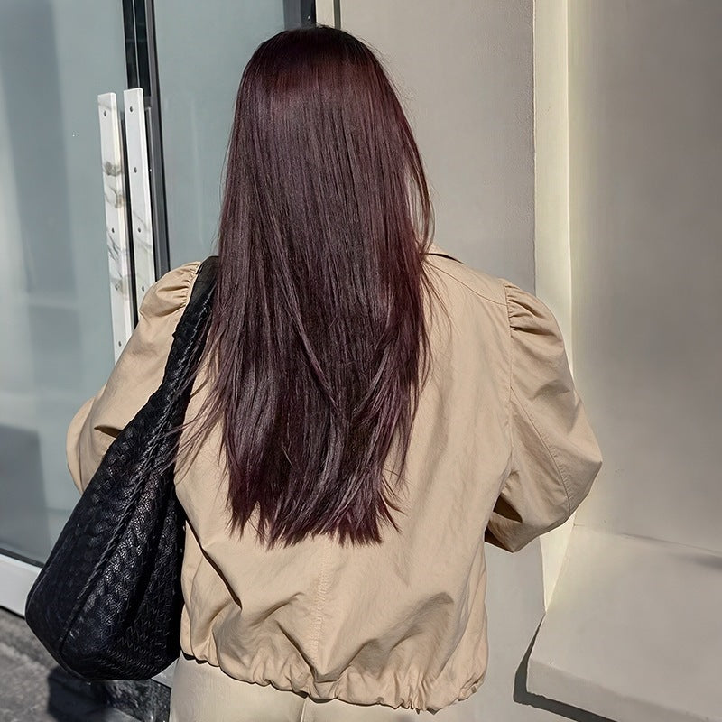 Ruched Notched-Collar Jacket - Chic and Feminine