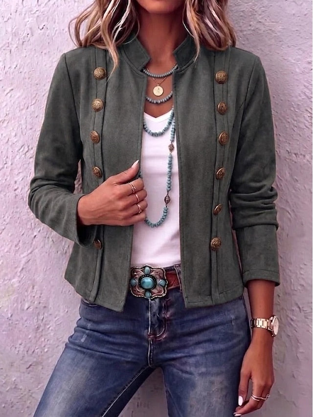 Patchwork Faux-Leather Jacket - Vintage and Casual