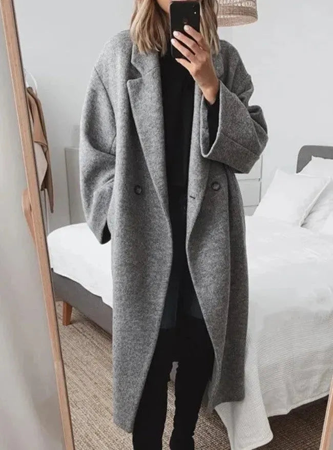 Relaxed Long Coat - Chic and Versatile