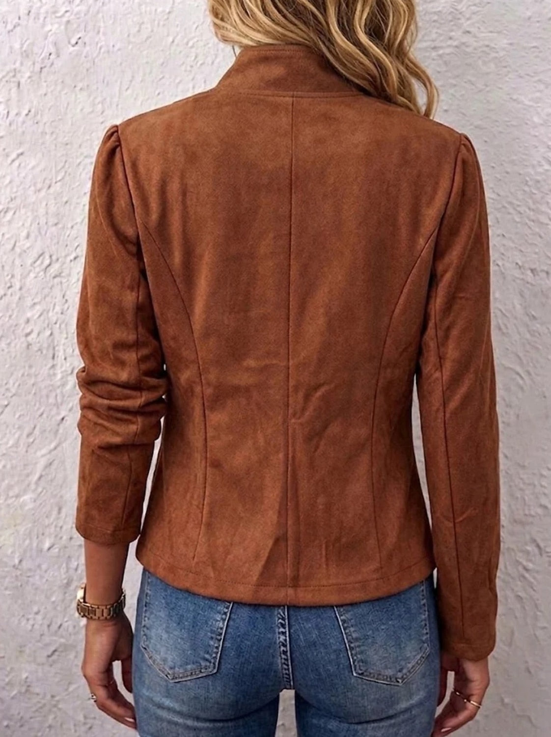 Patchwork Faux-Leather Jacket - Vintage and Casual