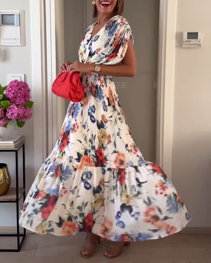Women's Elegant Floral Dress – Flowing Feminine Occasion Daywear