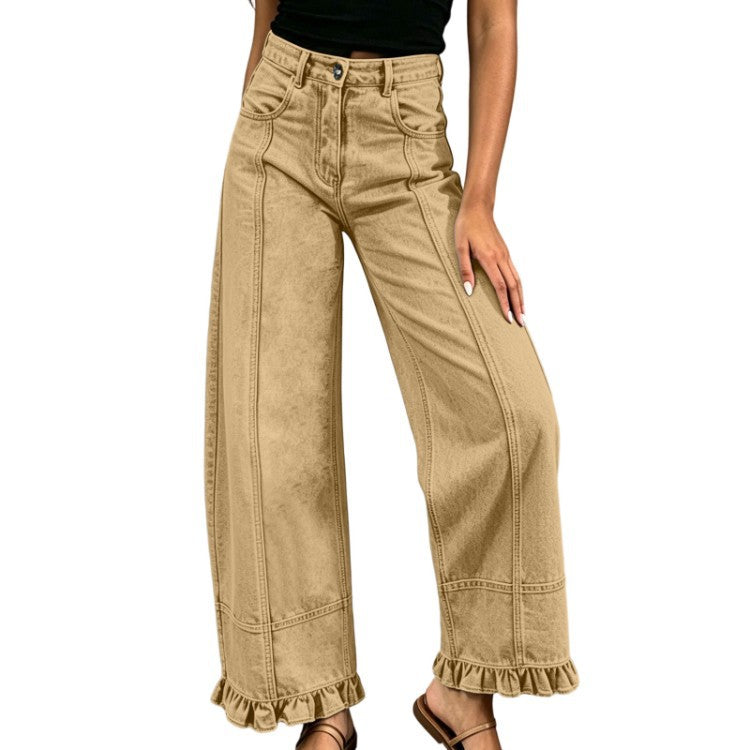 Women’s Loose-Fit Wide-Leg Denim Pants – Stylish Casual High-Waisted Jeans Everyday Streetwear