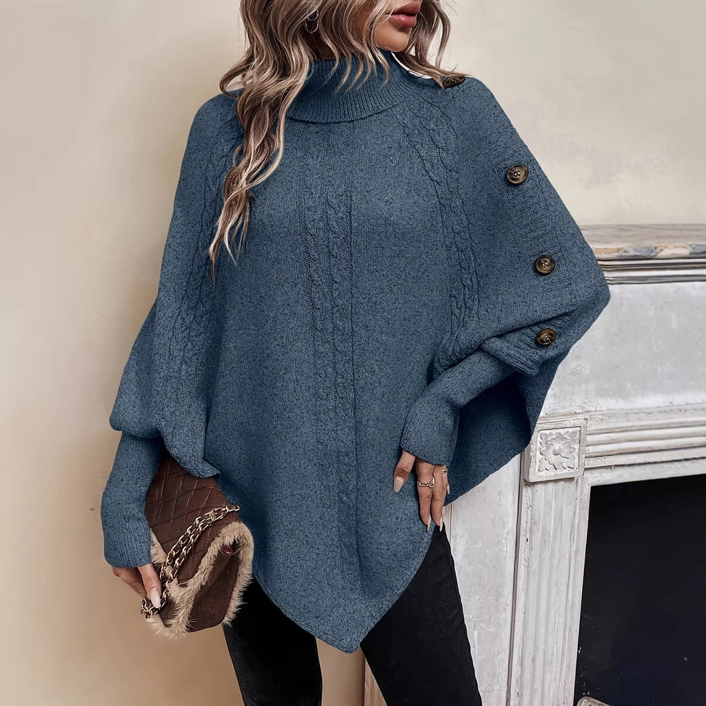 Solid Loose Long-Sleeve Sweater - Soft and Casual