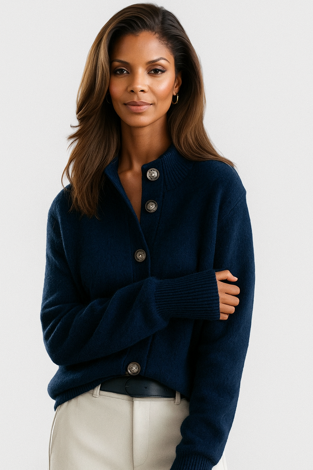 Button Cardigan - Soft and Easy to Wear
