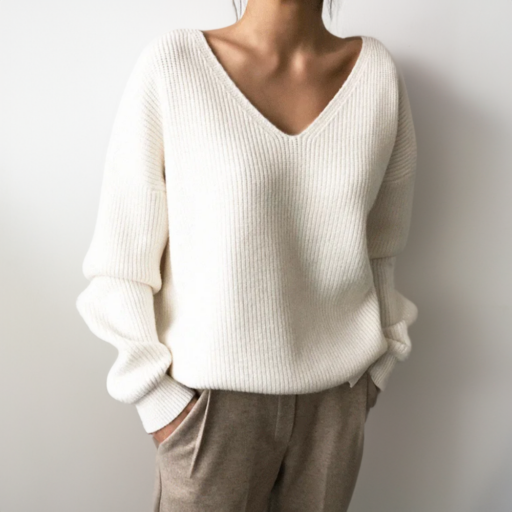Women's Luxe V-neck Sweater