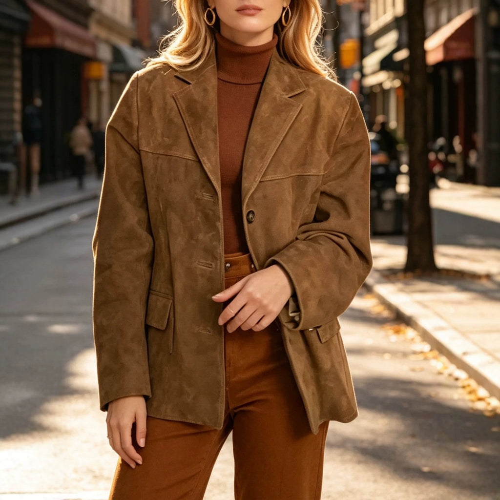 Retro Pocket Coat - Loose and Elegant