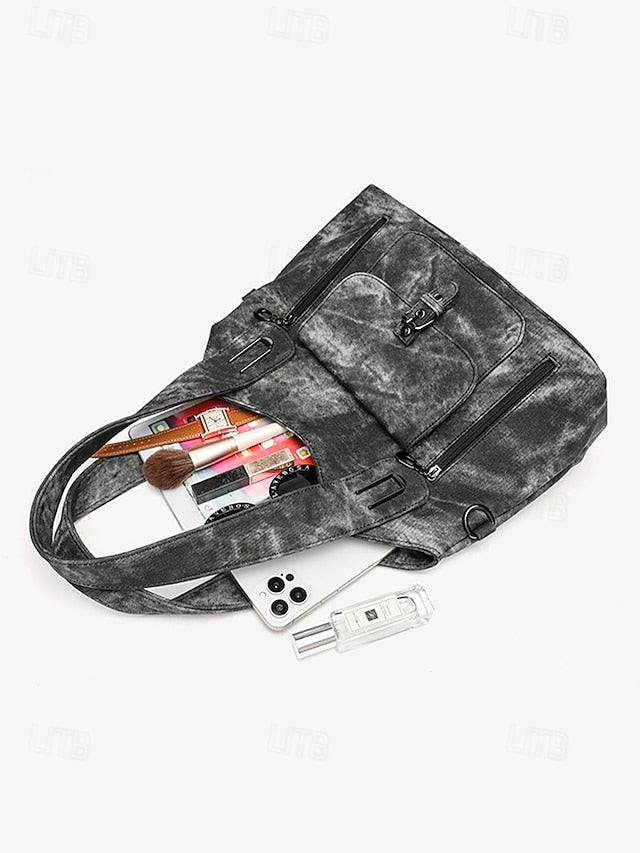 Vintage PU Hobo Shoulder Bag - Roomy and Lightweight