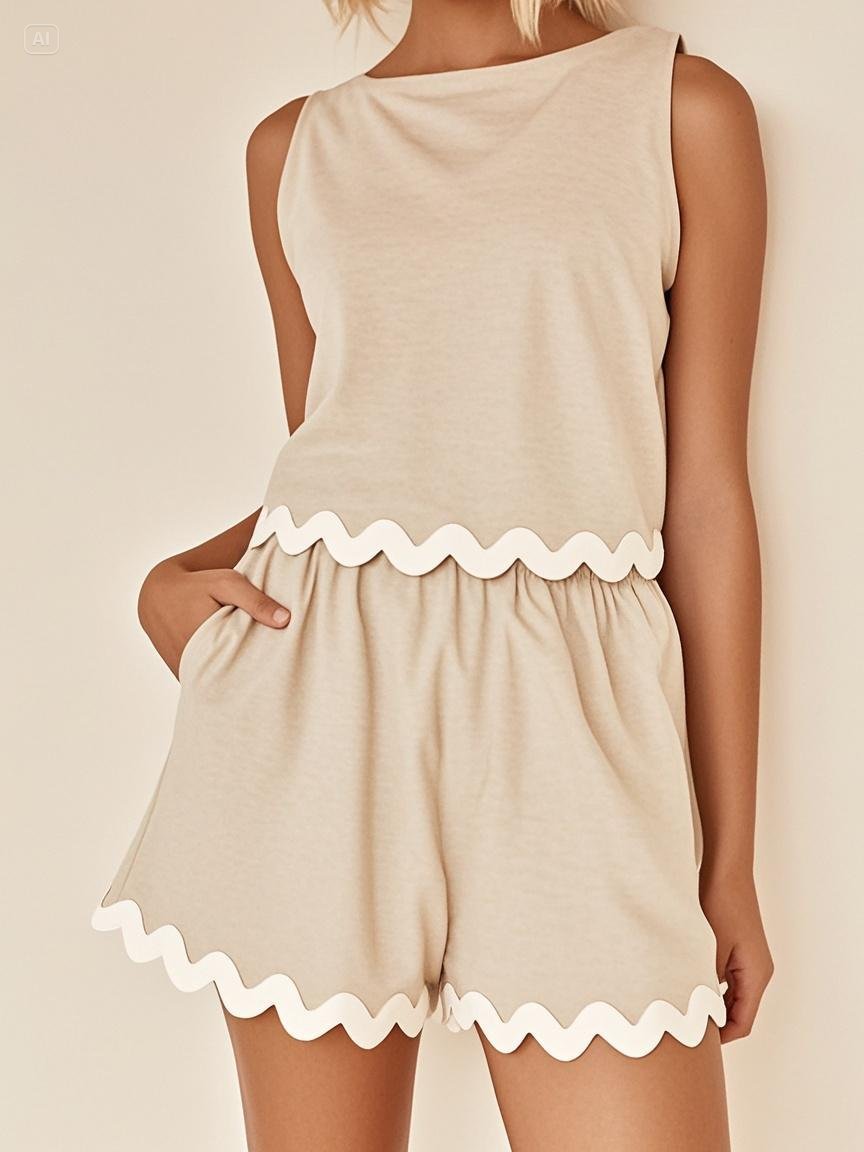 Women's Sleeveless Shorts Set – Clean Minimal Summer Co-Ord Style