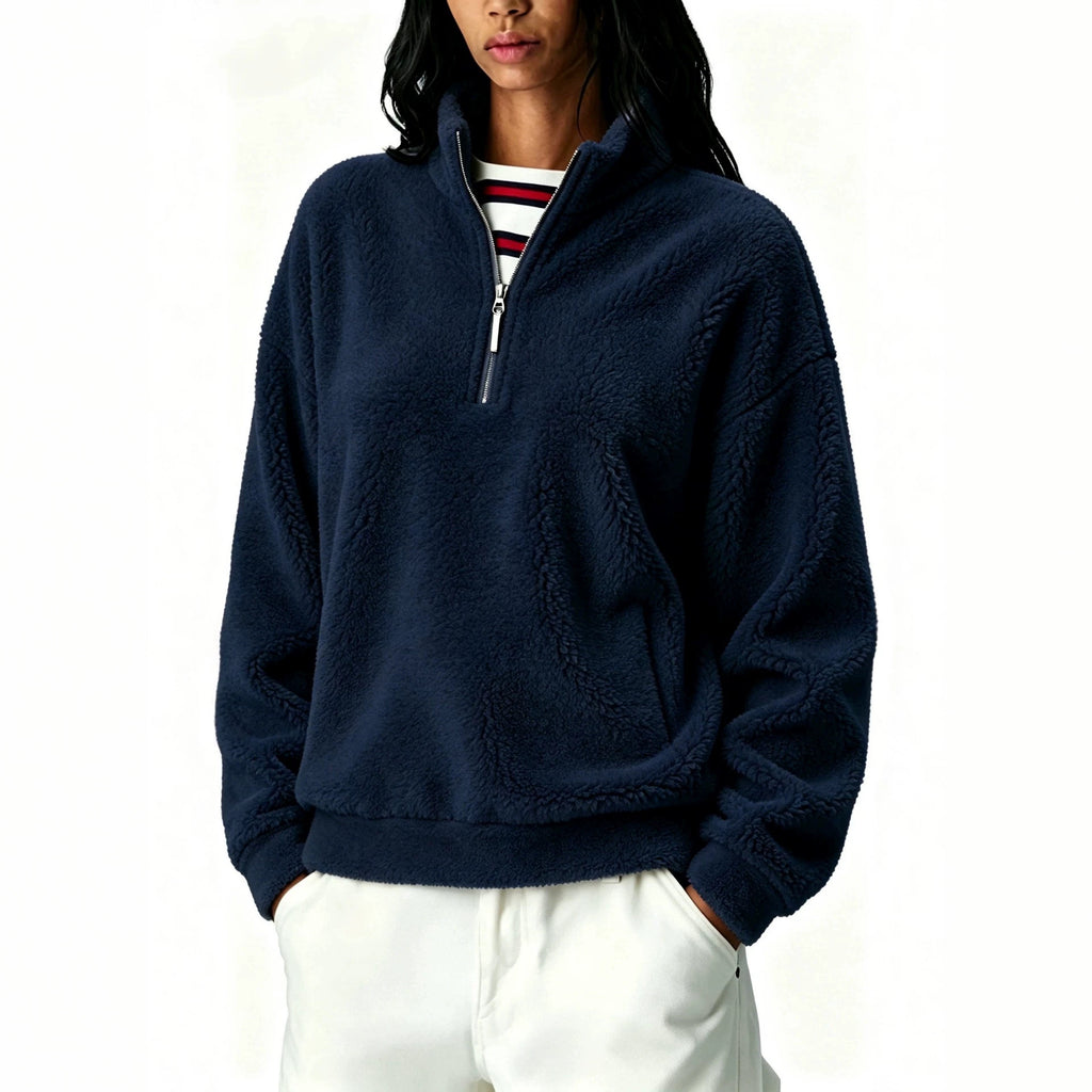 Fleece-Lined Zip-Up Hoodie - Warm and Practical