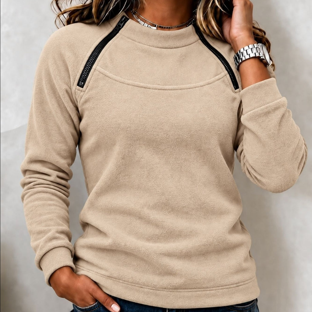 Stand-Collar Thermal Sweatshirt - Warm and Casual
