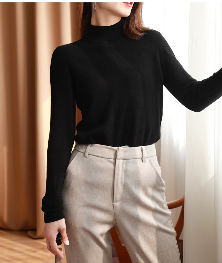 Mock-Neck Base Sweater - Soft and Essential