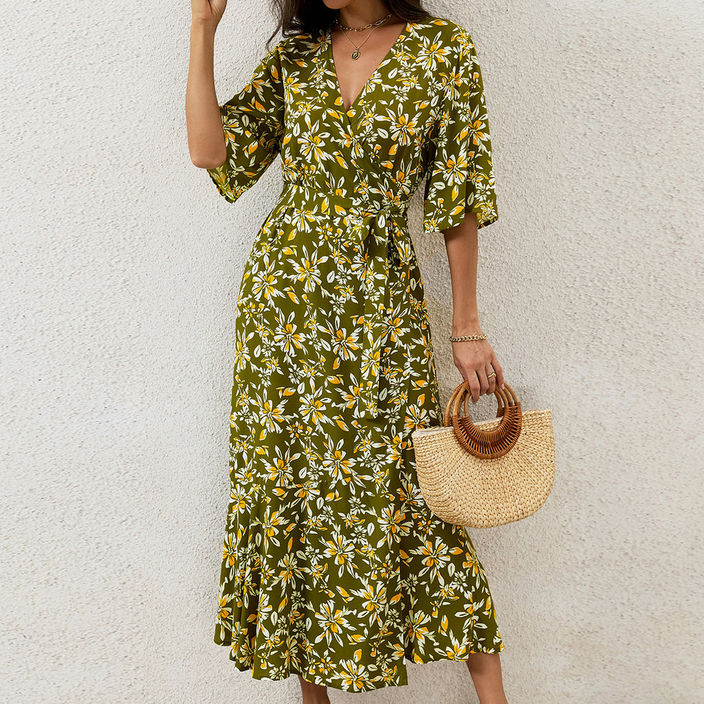 Women's Half-Sleeve Sheath Dress – Clean Elegant Occasion Style