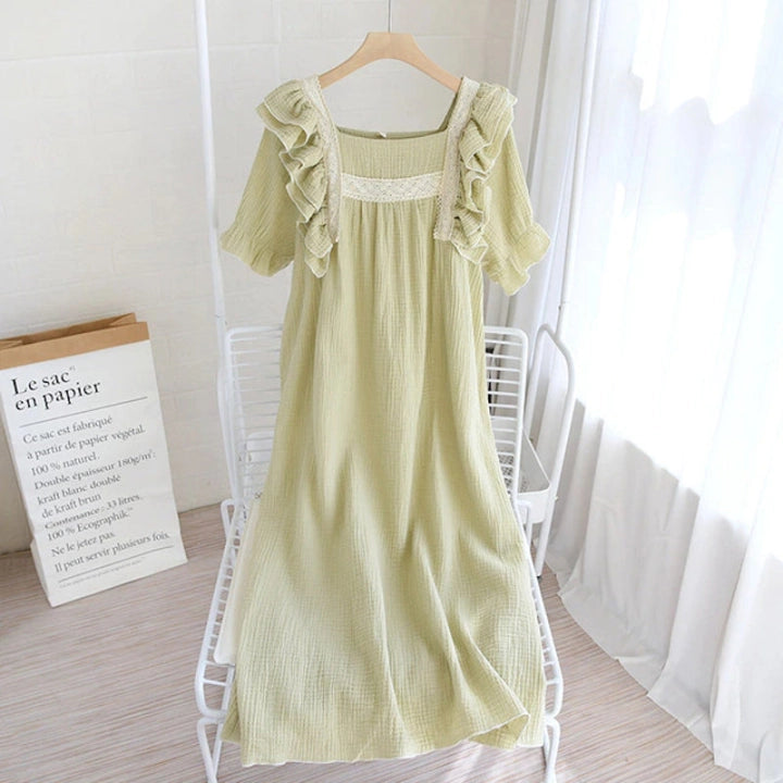 Women’s Cotton Short-Sleeve Nightdress – Soft Comfortable Sleepwear