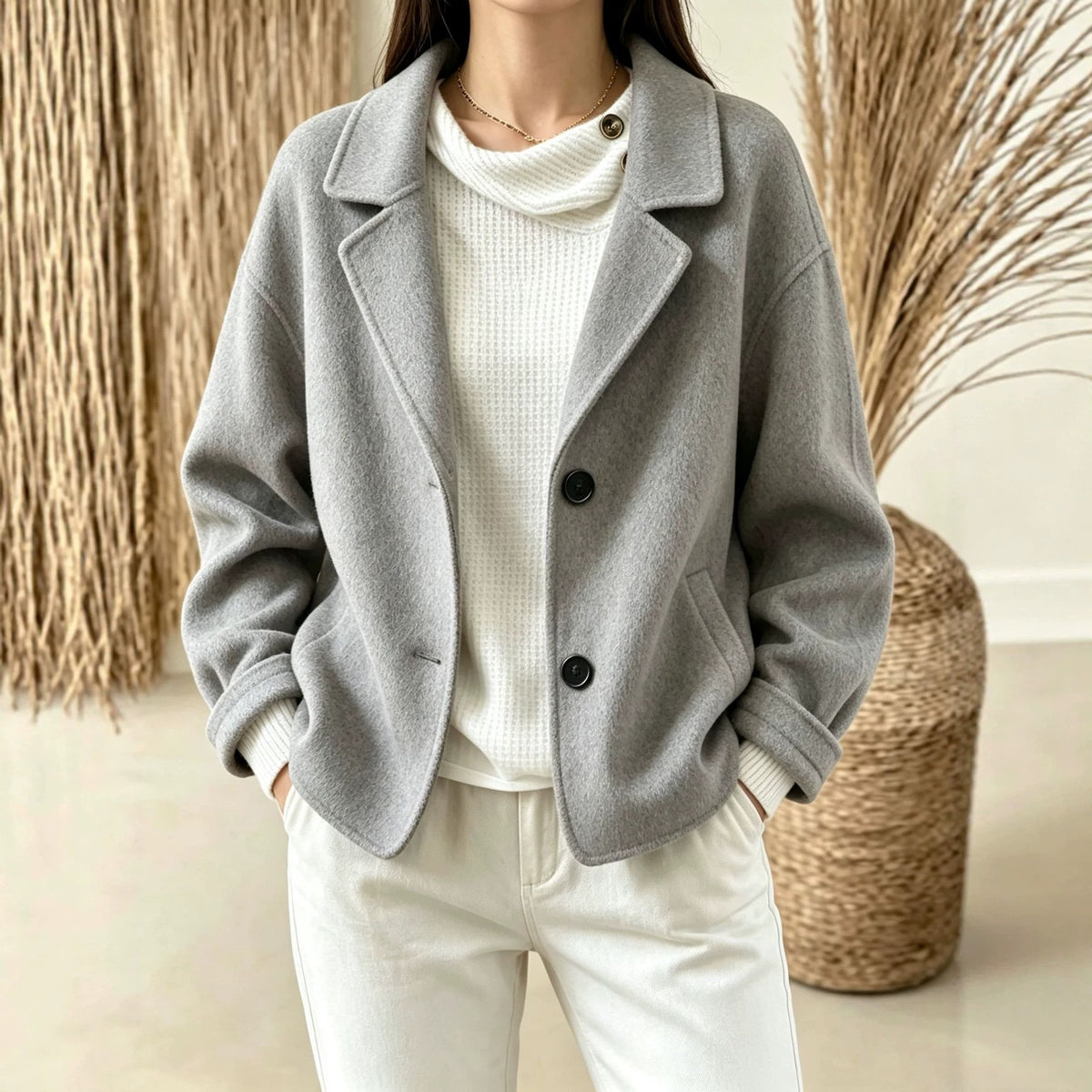 Two-Button Slim-Fit Suit - Minimalist and Chic