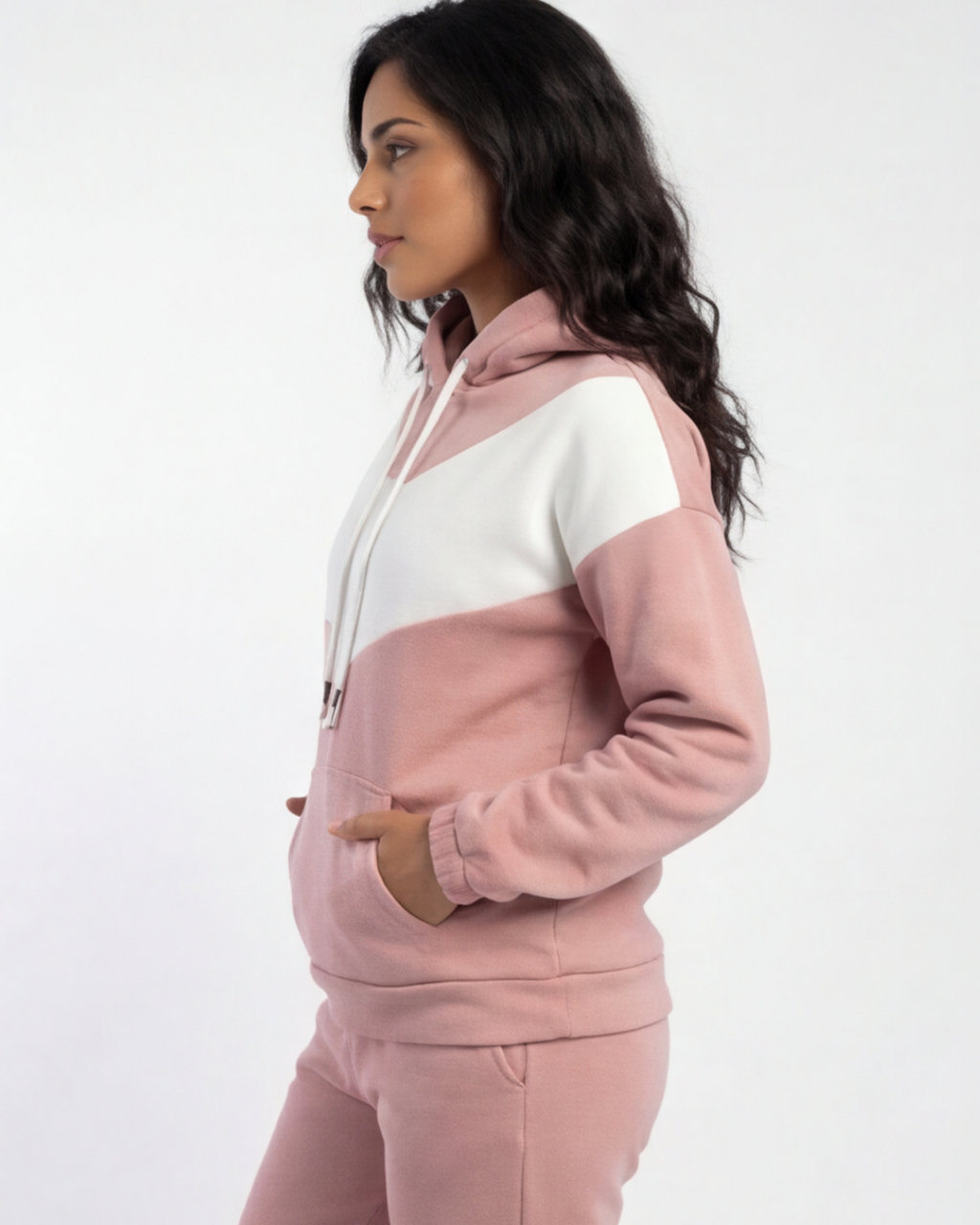 Women’s Premium Two-Piece Tracksuit – Cotton Sports Hoodie and Jogging Suit Set