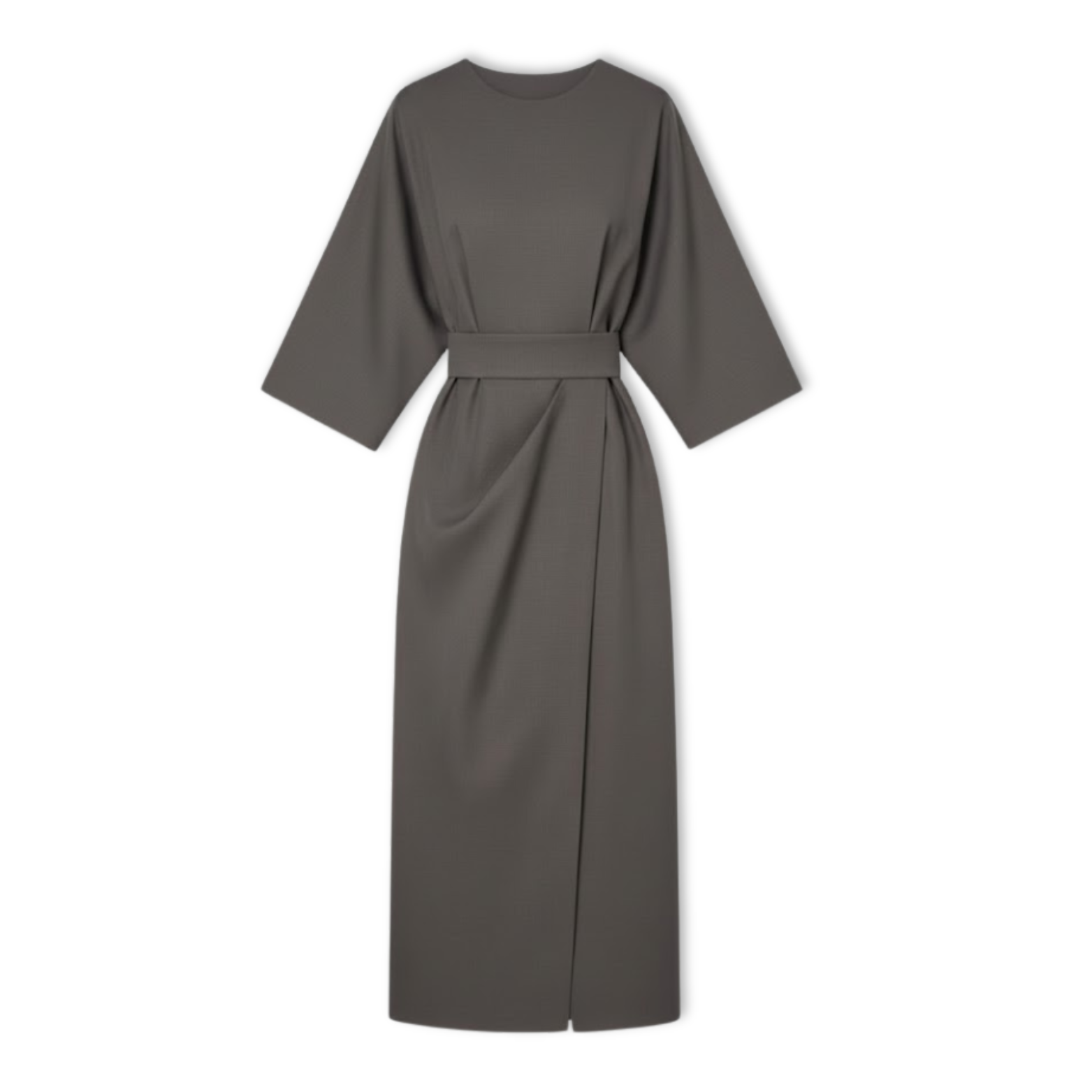 Women's Batwing Sleeve Maxi Dress – Defined Waist Flowy Dress
