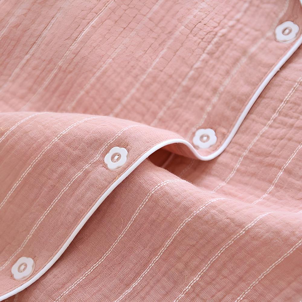 Pastel-Striped Cotton Nightdress – Soft Comfortable Sleepwear