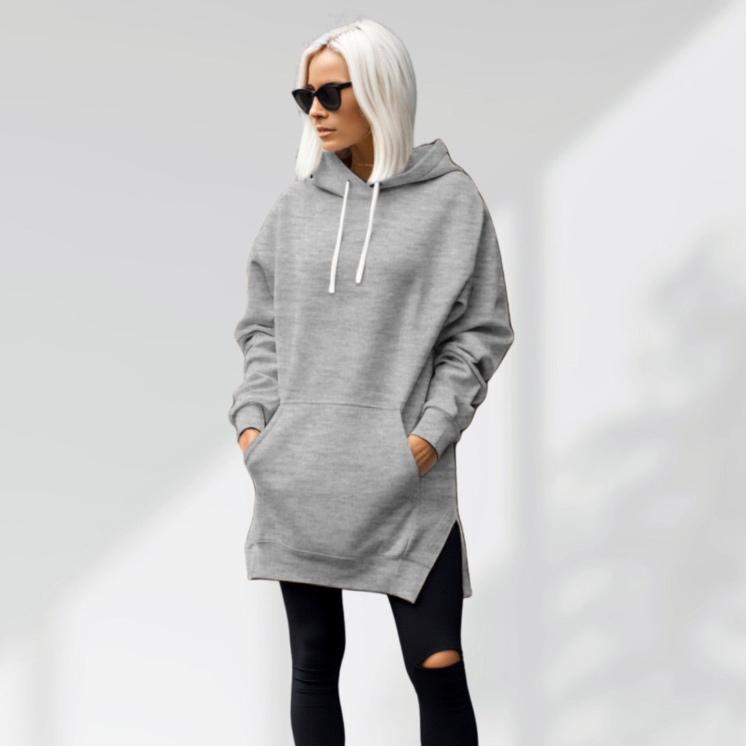 Women’s Oversized Sweatshirt Dress – Soft Lined Autumn Casual Cozy Style