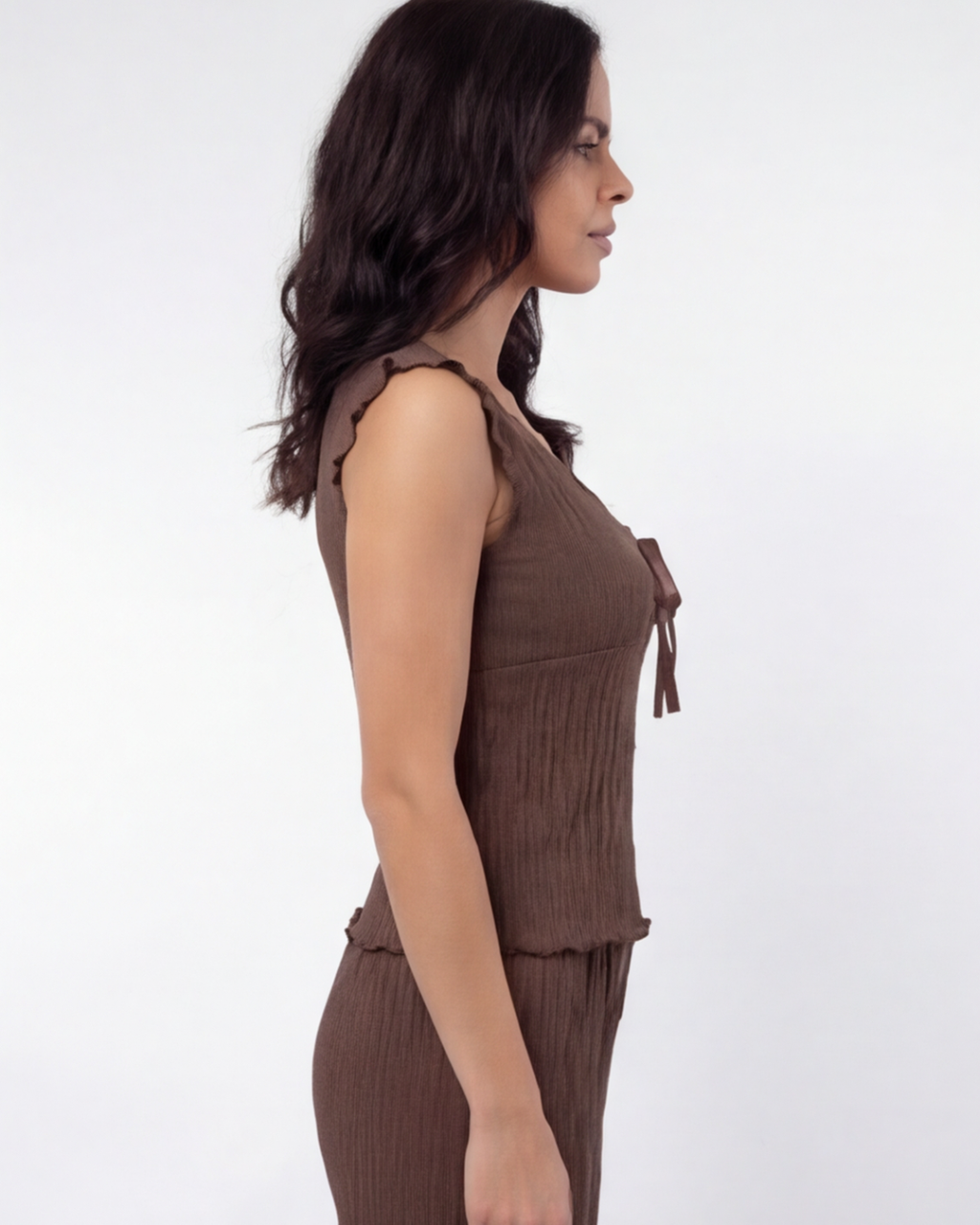Women’s V-Neck Lace Pajama Set – Fitted Soft Lightweight Sleepwear