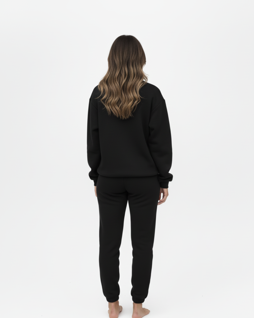 Women’s Black Jogger Set – Two Piece Loungewear Outfit