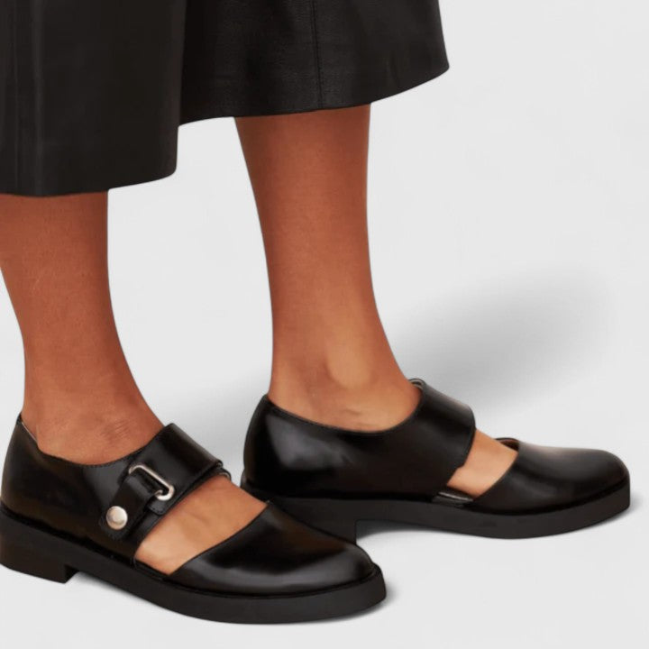 Women's Mary Jane Platform Shoes - Buckle Strap Everyday Style