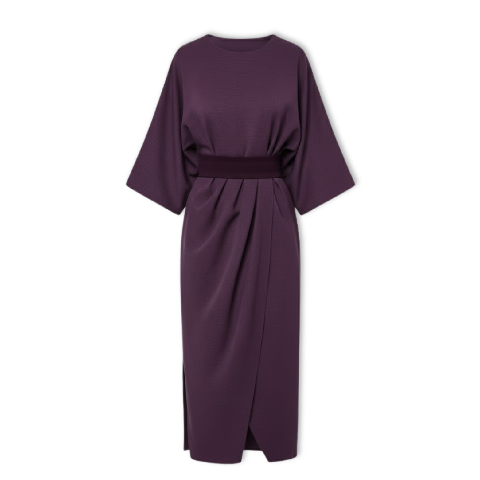 Women's Batwing Sleeve Maxi Dress – Defined Waist Flowy Dress