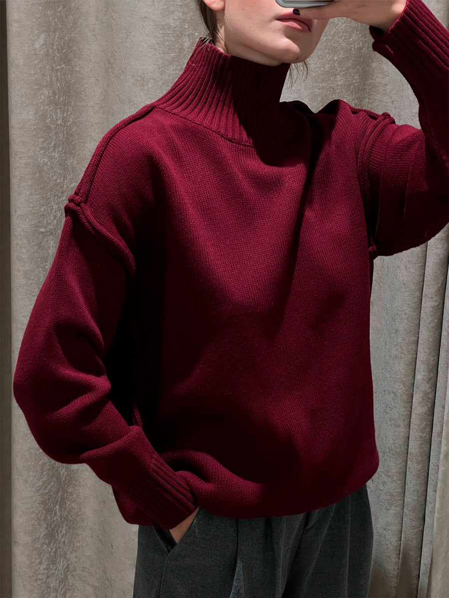 Women’s Thick Turtleneck Sweater - Warm and Casual