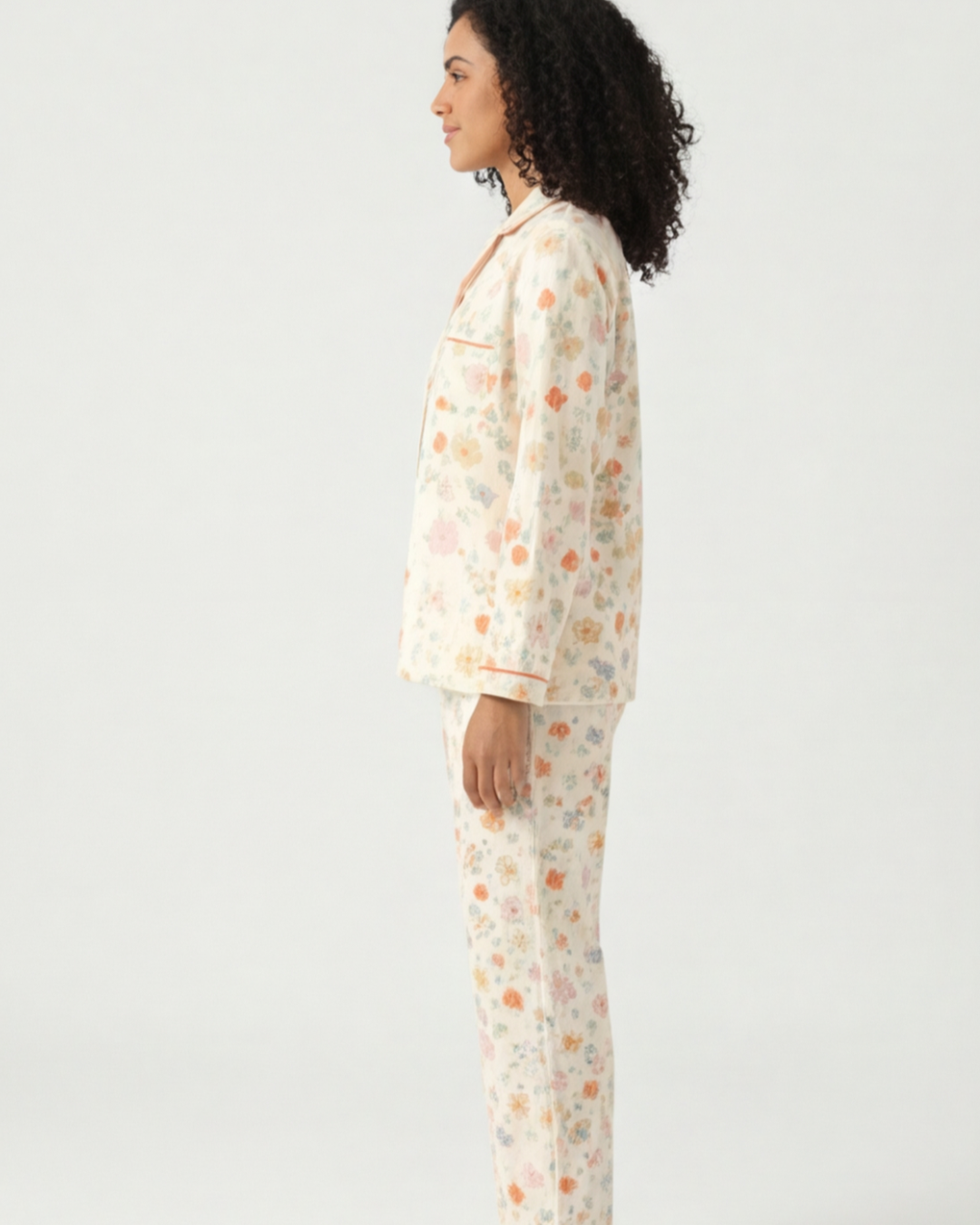 Gewatteerde drielaagse pyjama voor dames – Warme, losse huispak met revers