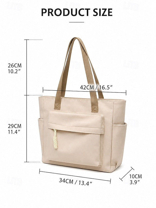 Multi-Pocket Shoulder Bag - Lightweight and Roomy