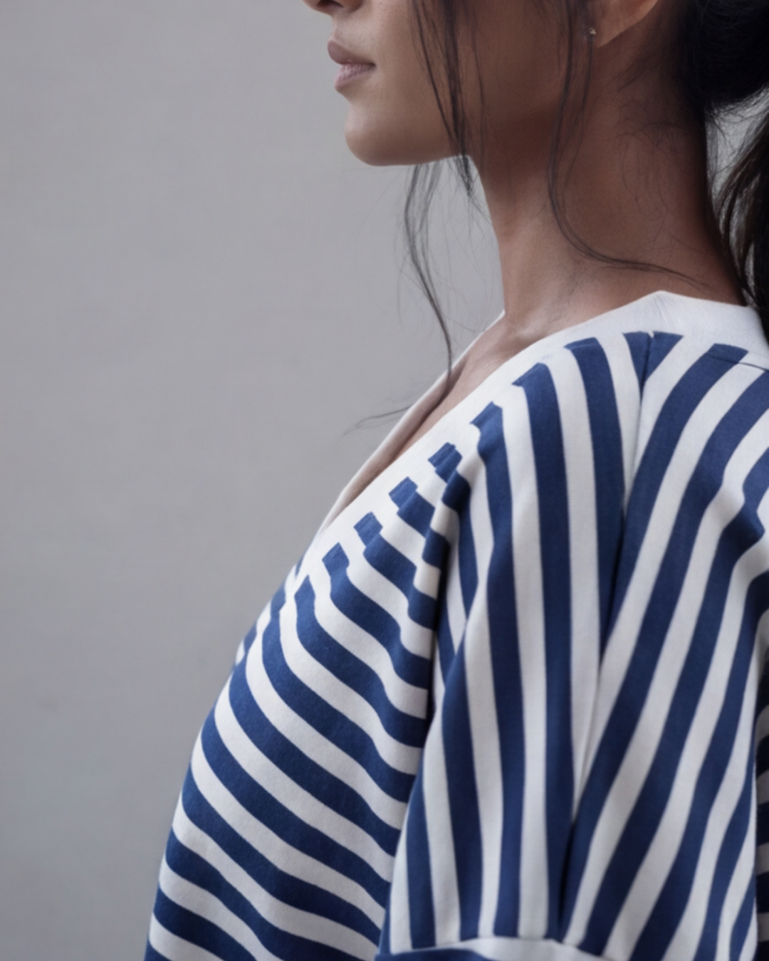 Women’s Elegant Striped Pajamas Set – Black and White Loungewear