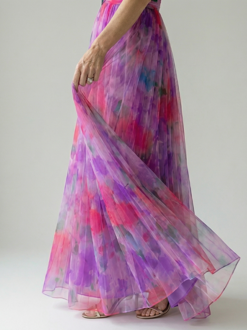 Women's Soft Wrap Maxi Dress - Flowing Occasion Style