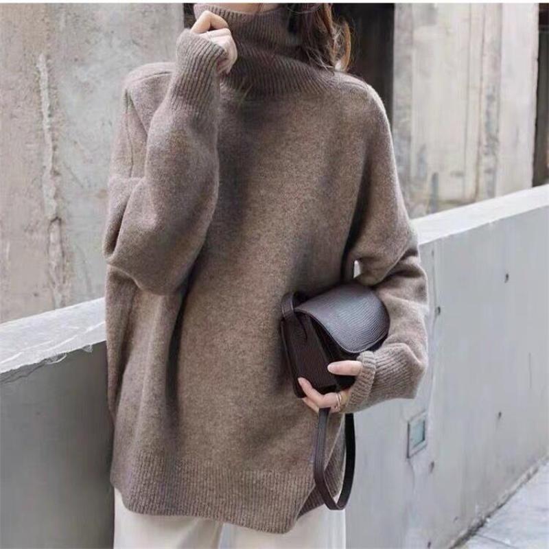 Women's Comfortable Turtleneck Sweater – Elegant Loose Fit