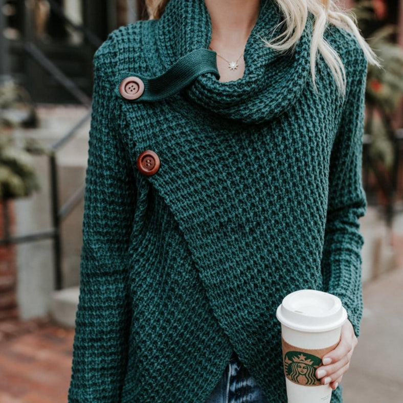 Women's Thick Turtleneck Sweater - Cozy Cold-Weather Essential