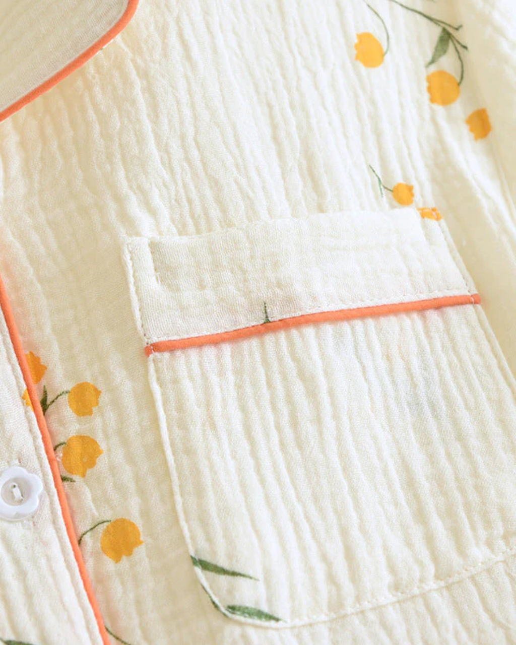 Women’s Comfortable Cotton Pajama Set – Fruit Print Shorts and Top