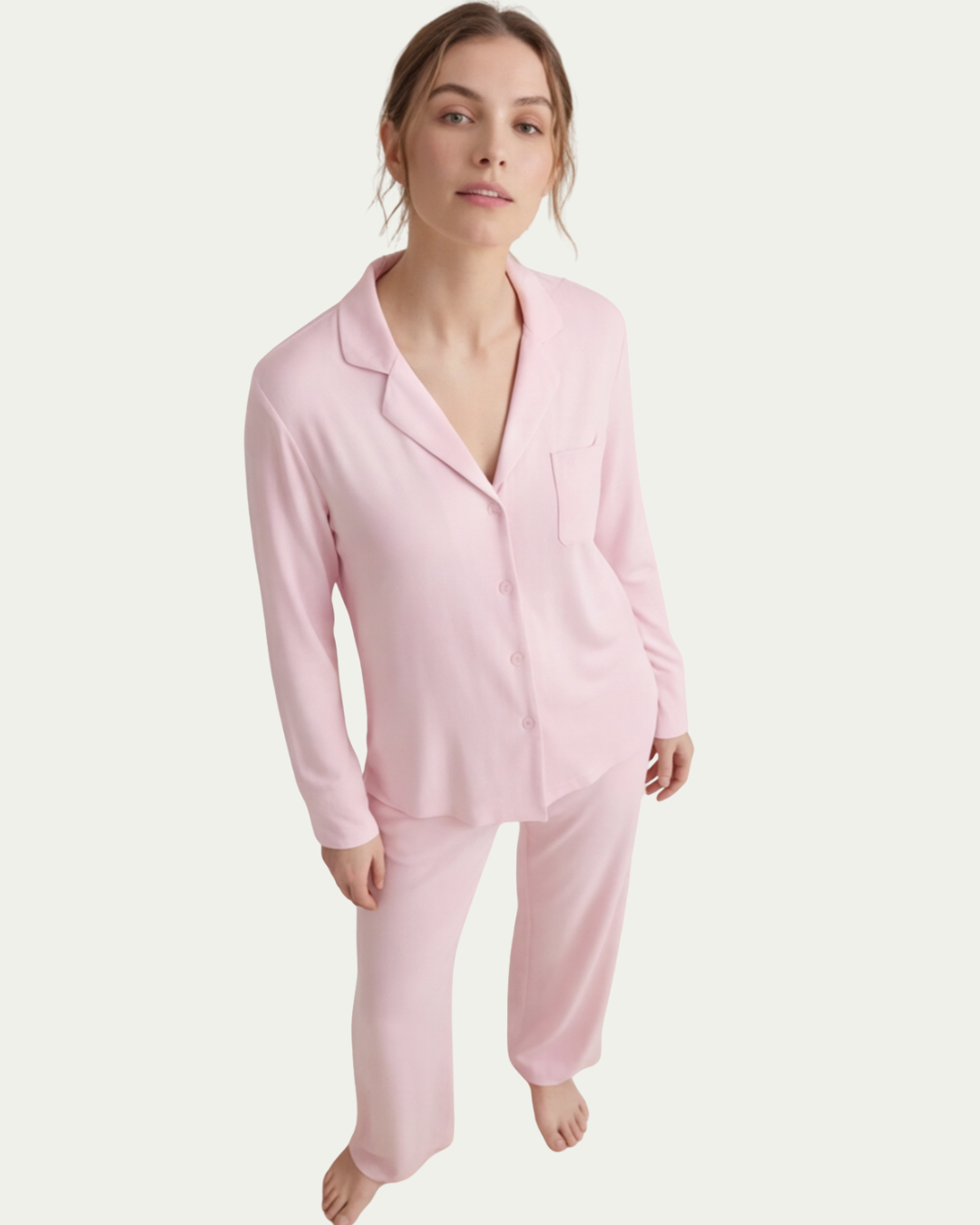 Women’s Long Sleeve Pajama Set – Comfortable Long Pants Loungewear