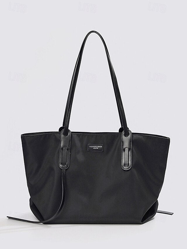 Oxford Patchwork Shoulder Bag - Roomy and Casual