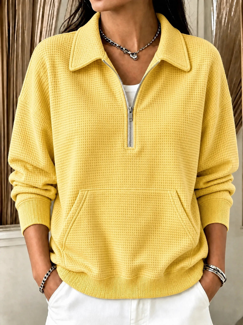 Loose-Fit Casual Pullover Top - Easy and Soft