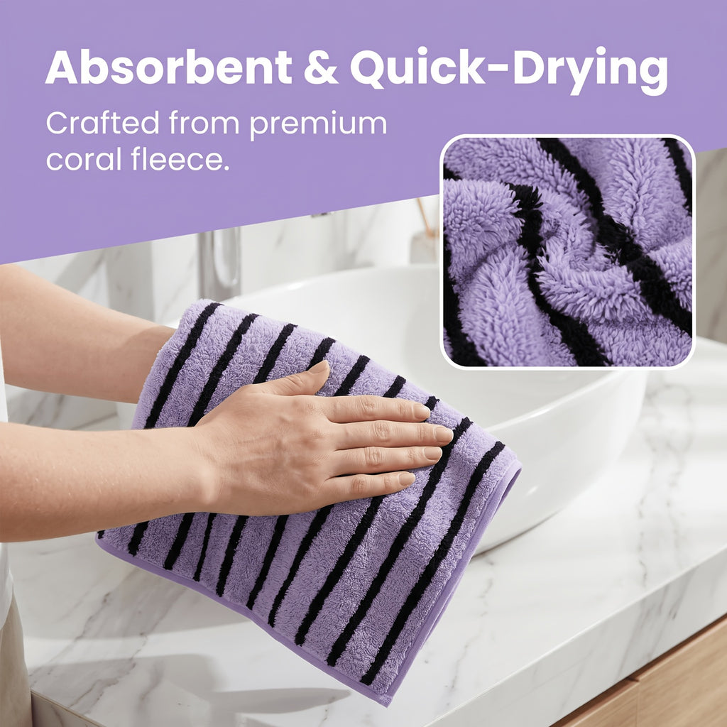 Ultra-Soft Coral Towel Set - Quick-Drying Absorbent Home Towels