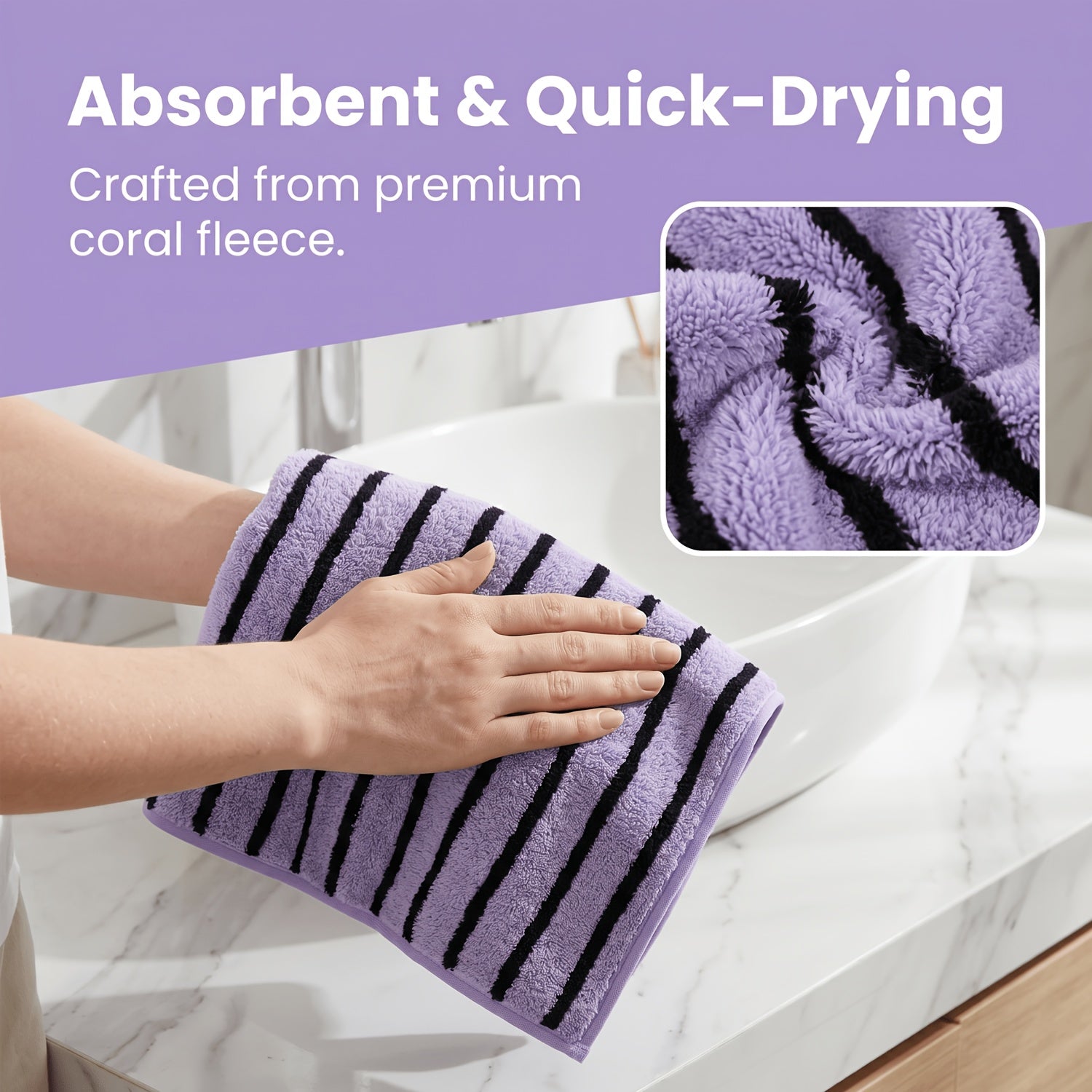 Ultra-Soft Coral Towel Set - Quick-Drying Absorbent Home Towels