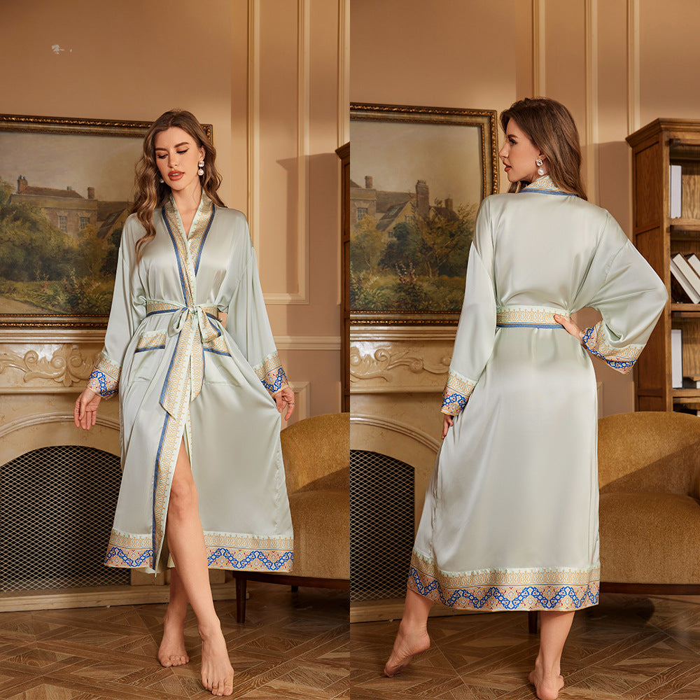 Luxury Long Bathrobe – Soft Plush Robe for Home and Spa