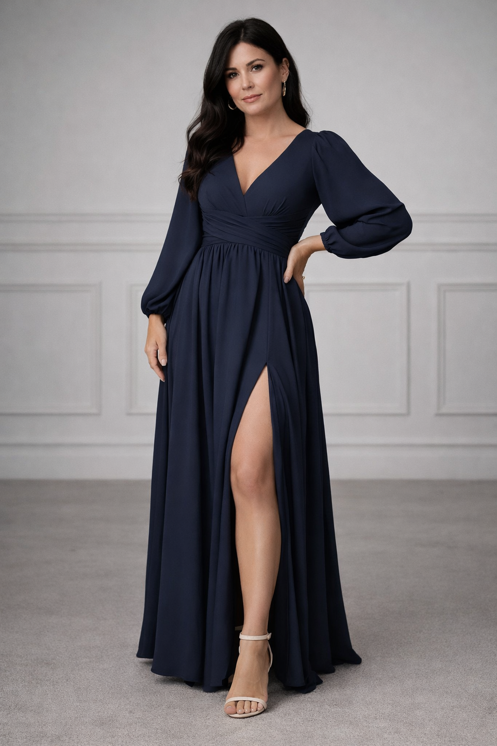 Women's Elegant Maxi Dress – Flowy Occasion Evening Dress