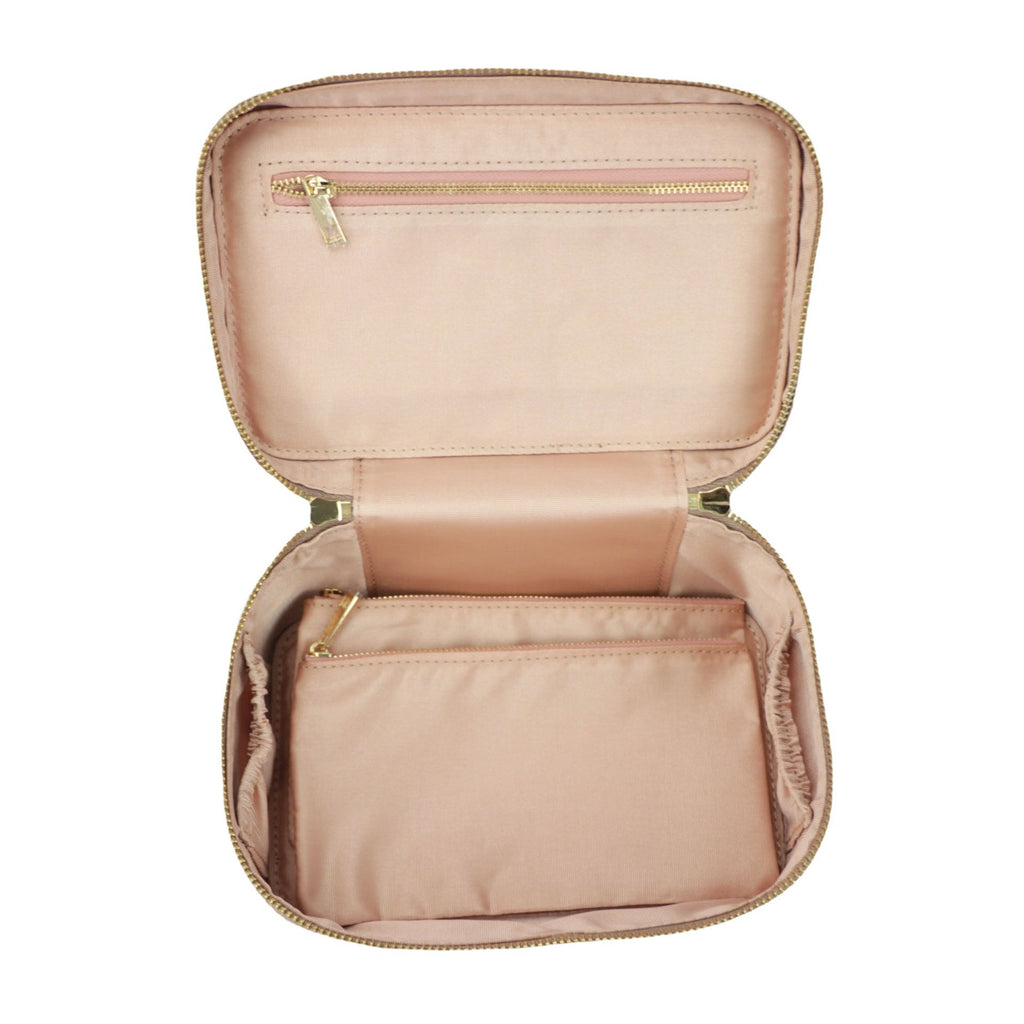 Split Leather Travel Toiletry Bag – Genuine Leather Portable Toiletry Bag