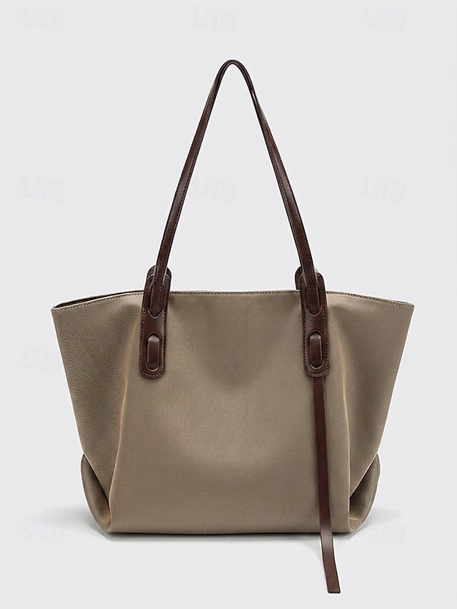 Oxford Patchwork Shoulder Bag - Roomy and Casual