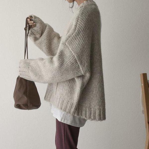 Oversized Knit Sweater - Cozy and Soft