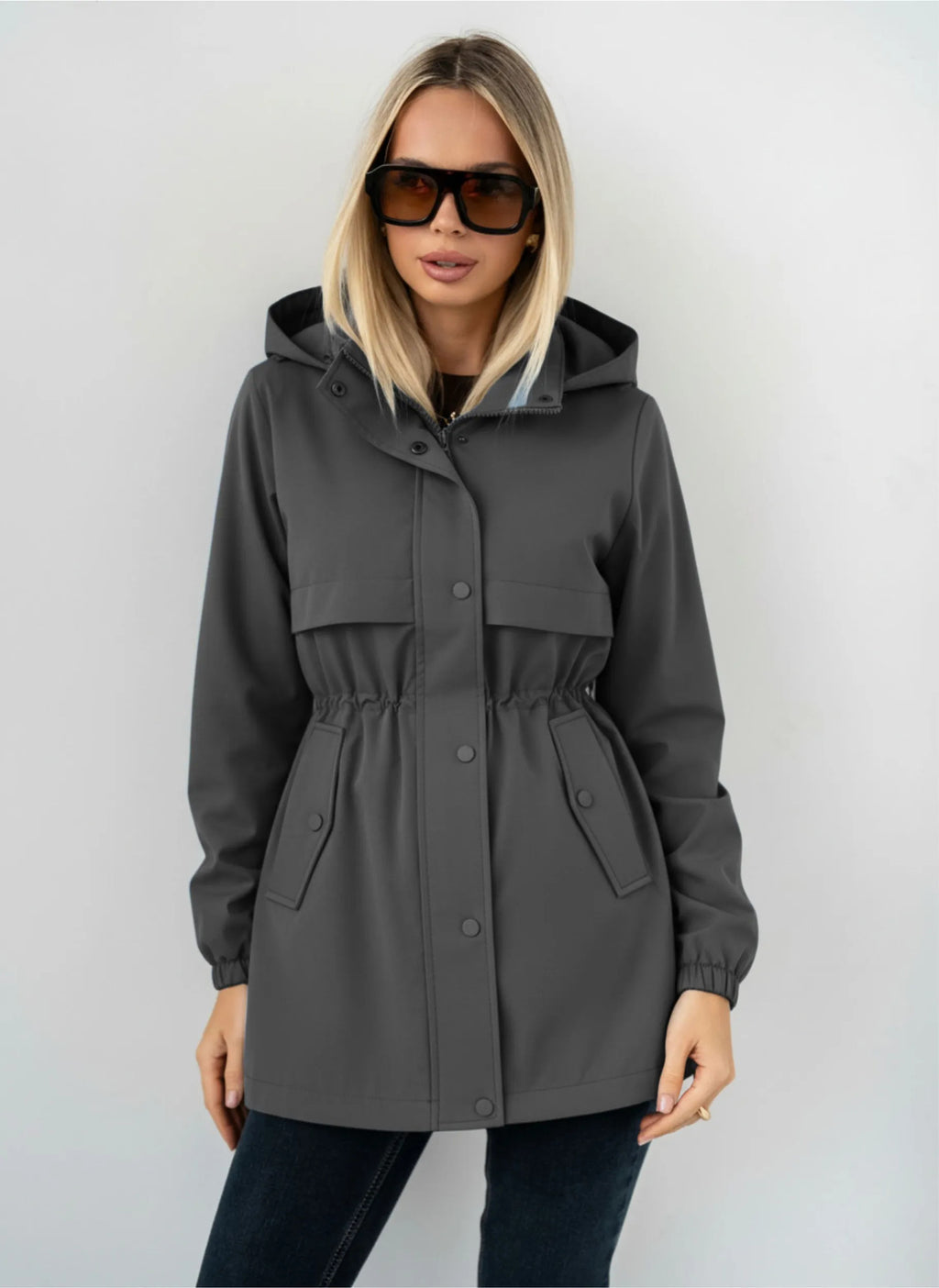 Women's Hooded Casual Jacket - Lightweight Sporty Everyday Layer