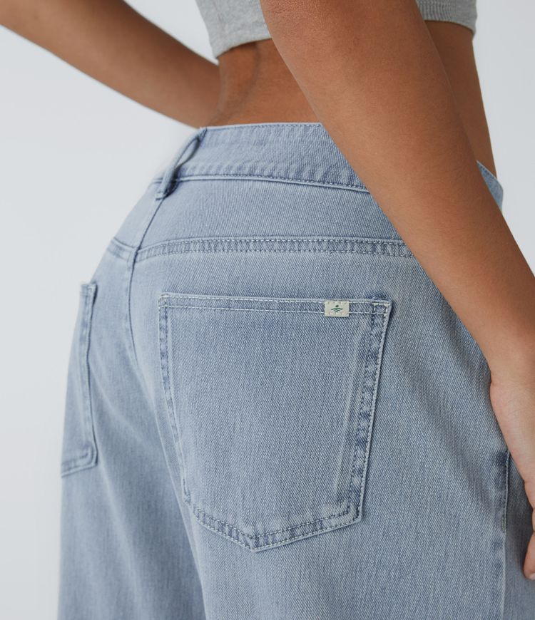Women's Relaxed Denim Trousers - Soft Straight Leg Everyday Jeans