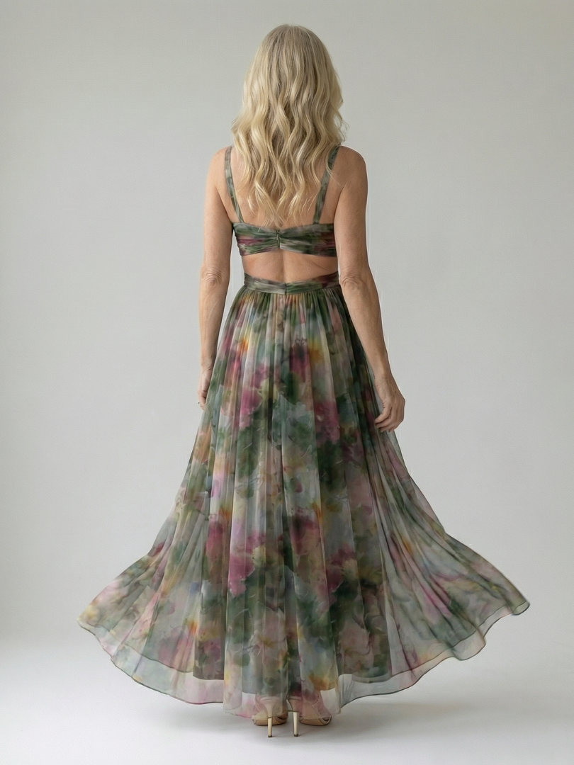 Women's Soft Wrap Maxi Dress - Flowing Occasion Style
