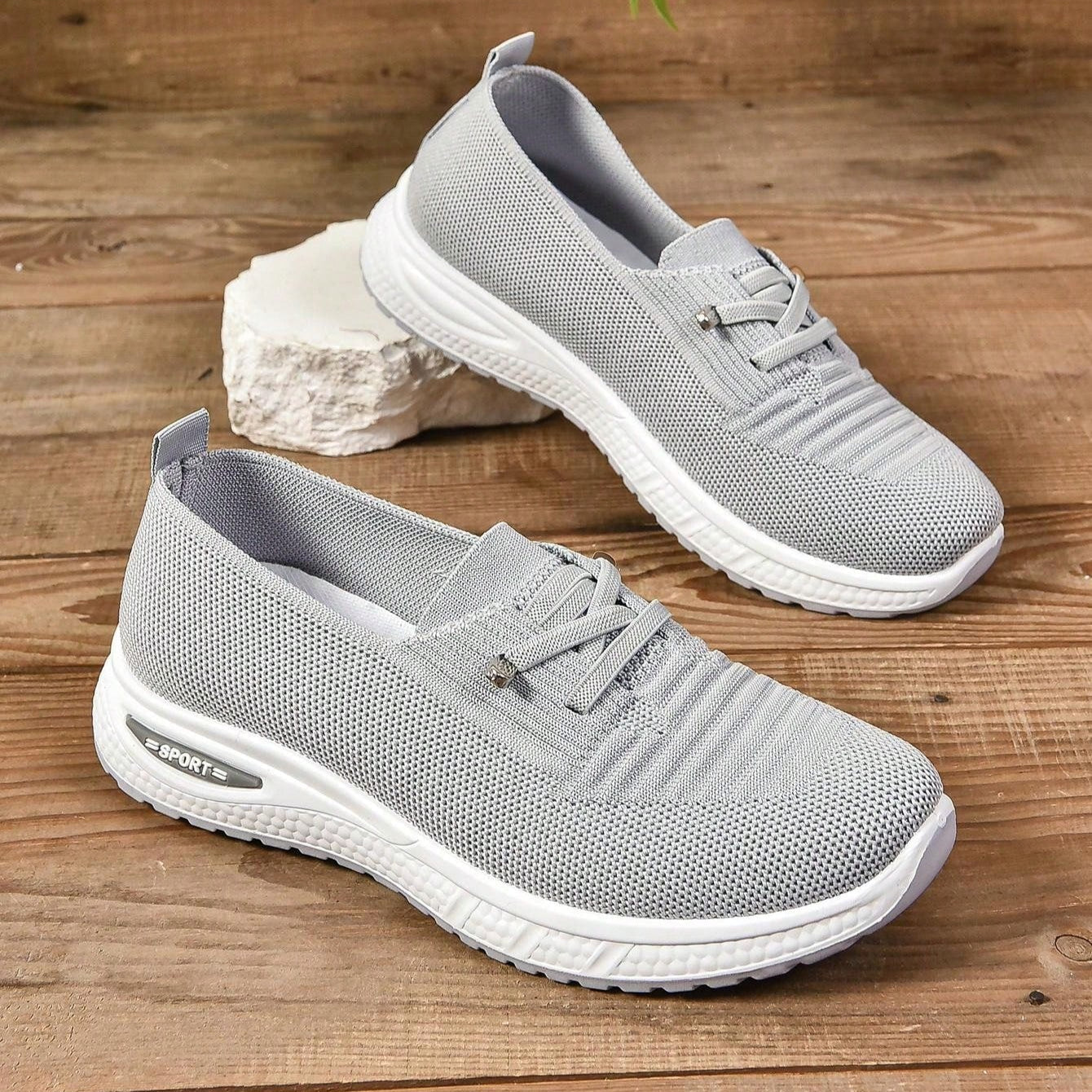 Women's Slip-On Orthopedic Sneakers with Wide Toe Box – Comfortable Everyday Walking Shoes